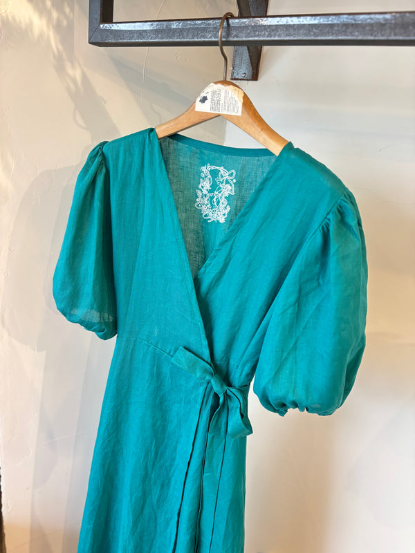 TWOKEYS /puff sleeve dress /IVY GREEN
