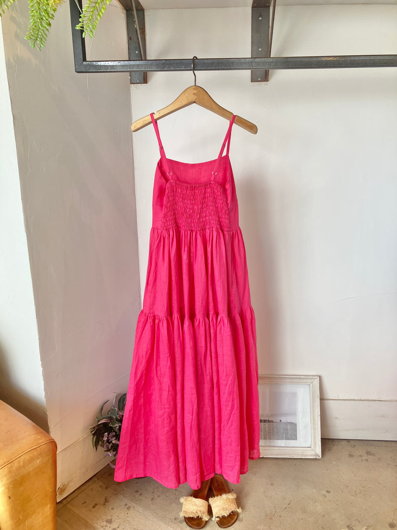 TWOKEYS  /SHIRRING CAMI  DRESS /PINK🩷
