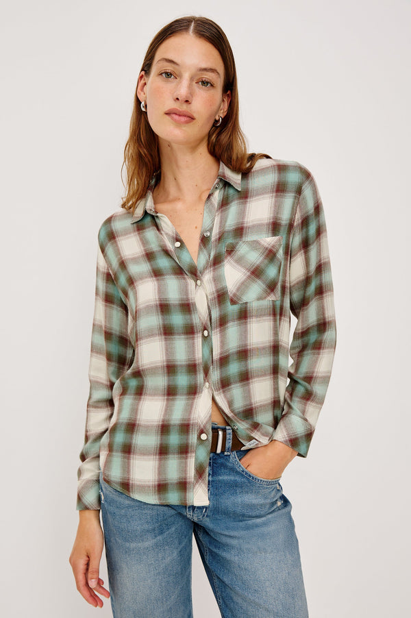 Hunter Shirt Birch Olive Teal