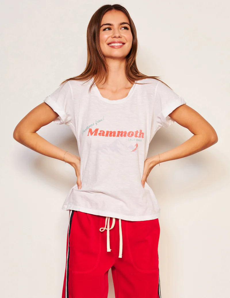 WOMEN'S MAMMOTH ROLLED SLEEVE TEE IN OPTIC WHITE