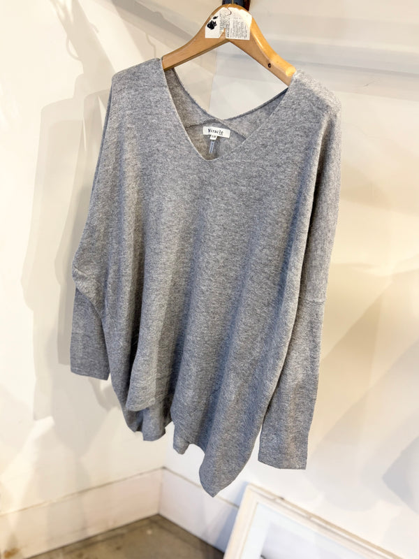 MIRACLE DOLMAN KNIT /GRAY
