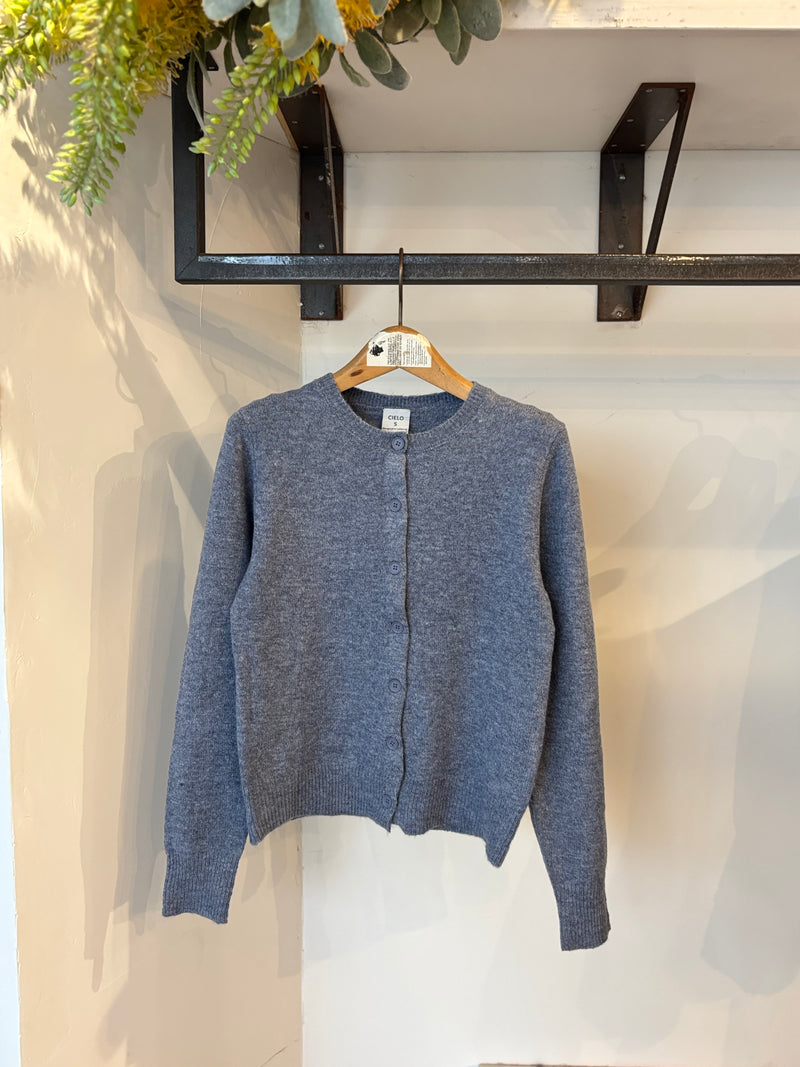 CIELO Knit cardigan /gray BLUE
