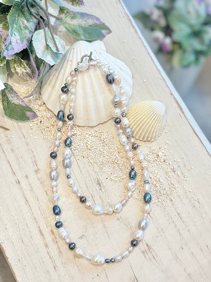 Girty's Key Select 「moyul」                necklace/ freshwater pearl /Blue/long