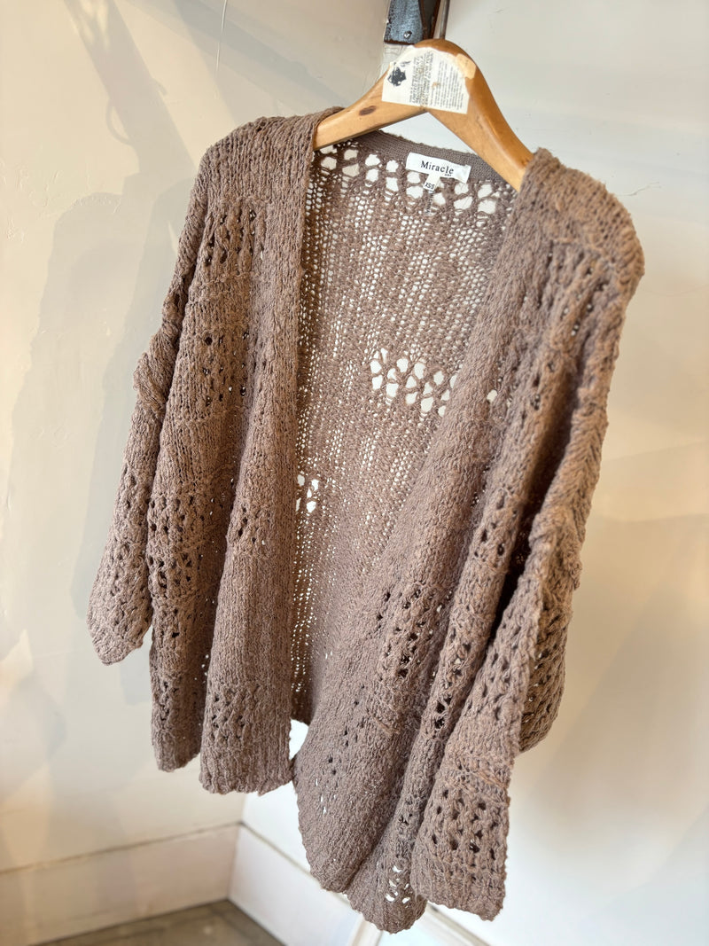 Miracle Openwork knitting Cardigan/Moca