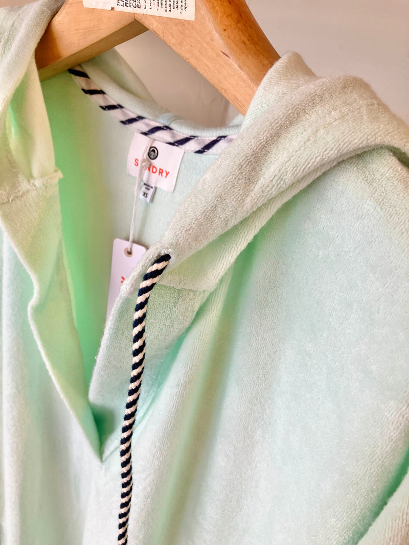 LOOP TERRY HOODIE DRESS ELECTRIC LEMON ELLE