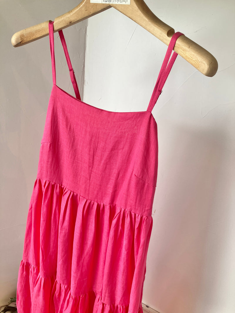 TWOKEYS  /SHIRRING CAMI  DRESS /PINK🩷
