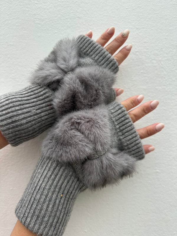 Girty's Key ribbon tebukuro GRAy