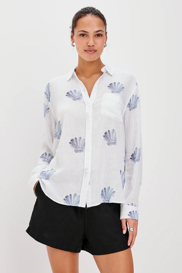 Charli Shirt Blue Seashells