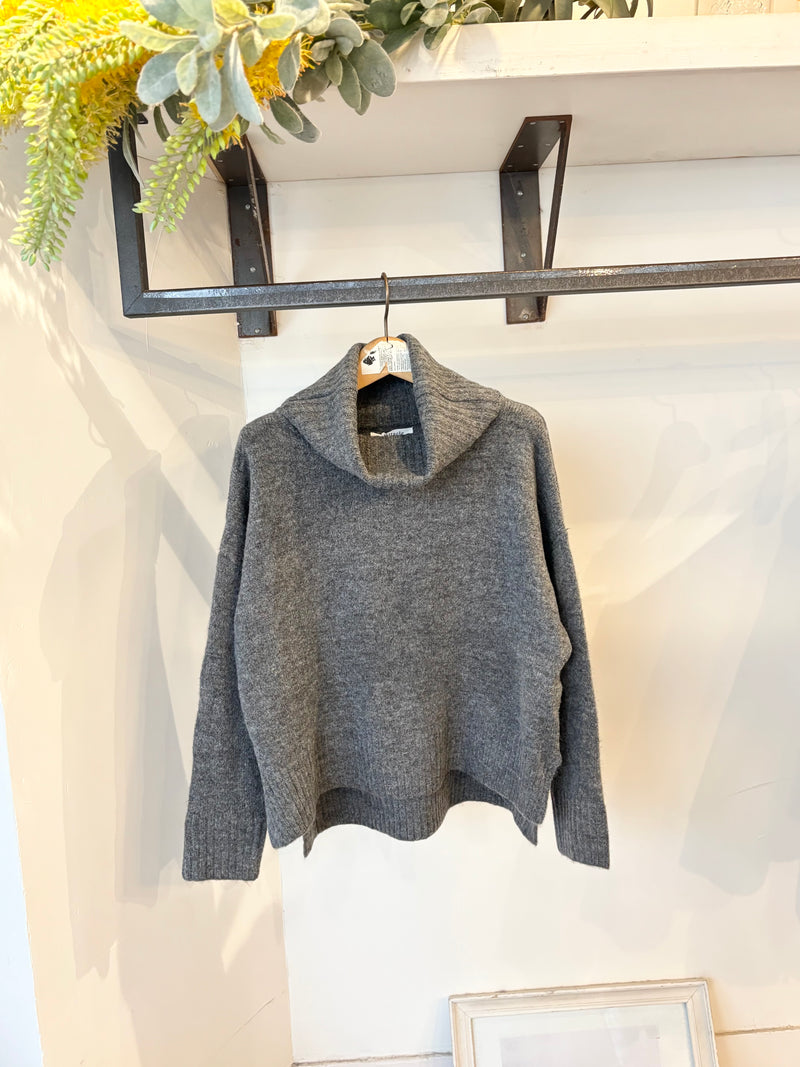 MIRACLE /TURTLE NECK KNIT /GRAY
