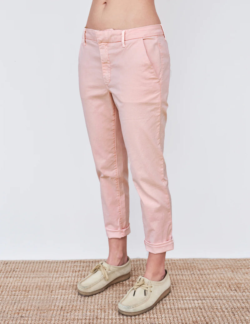 WOMEN'S ROLLUP TROUSER WITH TRIM IN PIGMENT BLUSH