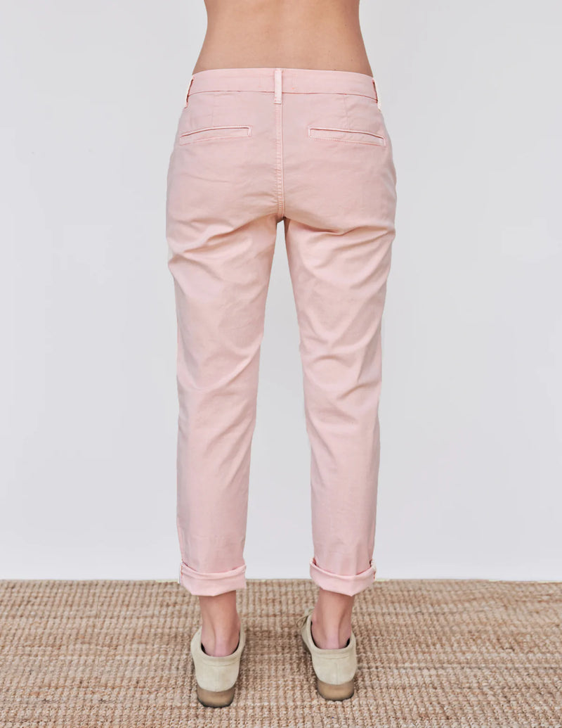 WOMEN'S ROLLUP TROUSER WITH TRIM IN PIGMENT BLUSH