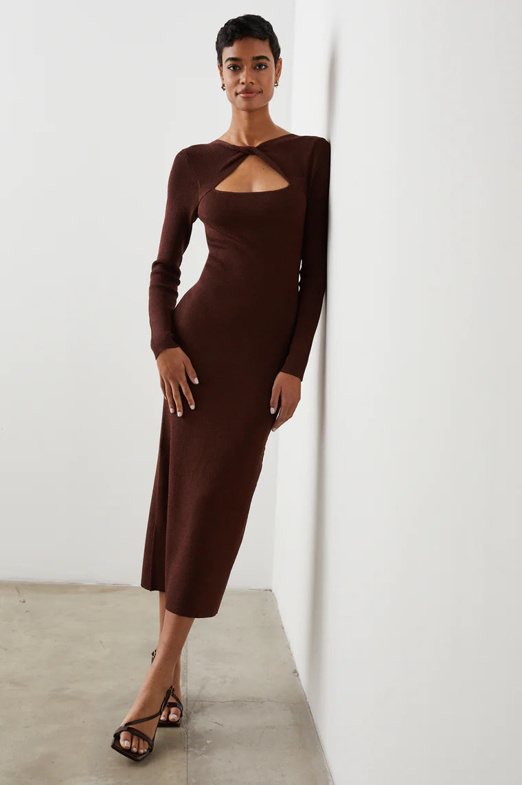 Neve Dress Burgundy Lurex 🤎