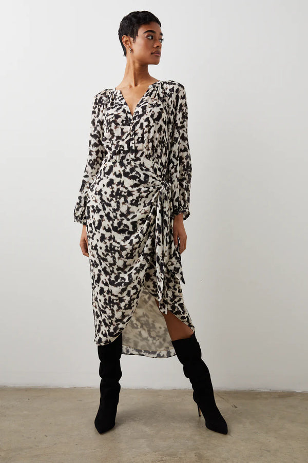 Tyra Dress Blurred Cheetah