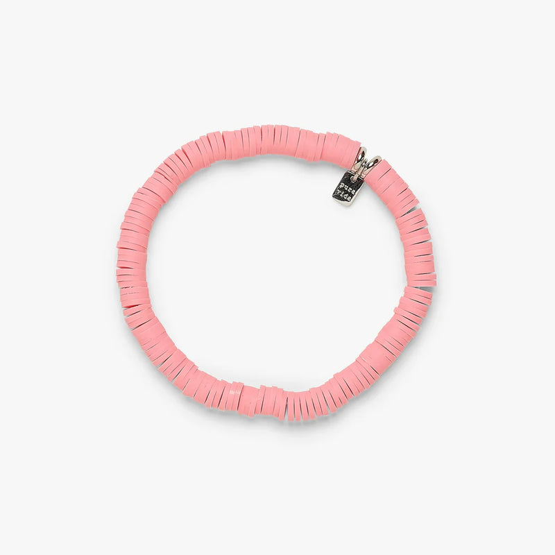 PASTEL DISC STRETCH  BRACELET PINK