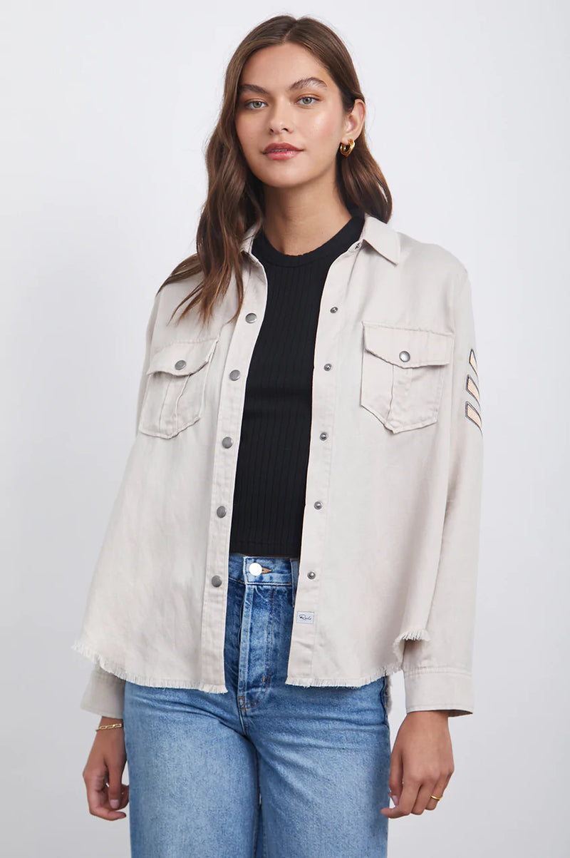 Loren Shirt Jacket Stone Rosegold Miilitary🩷