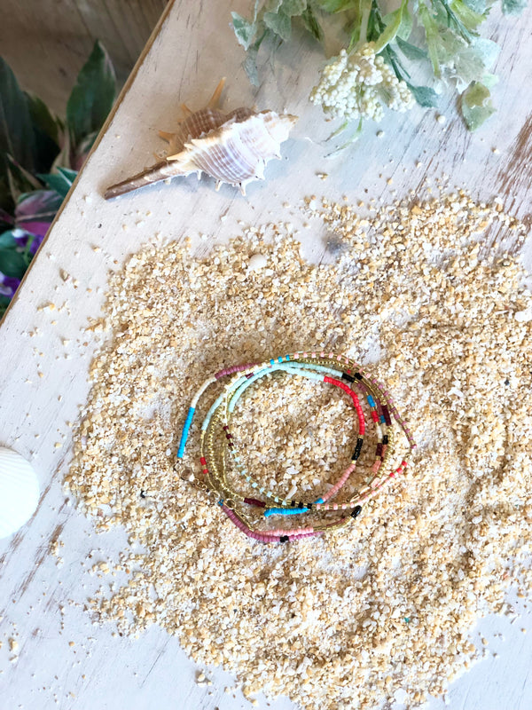 rainbow beads  bracelet^_^